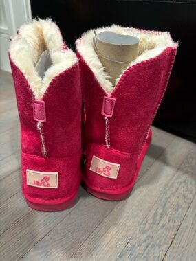 902. Liv Boots LV888 Hot Pink Faux-Fur Winter Boots for kids XL. New With Box.